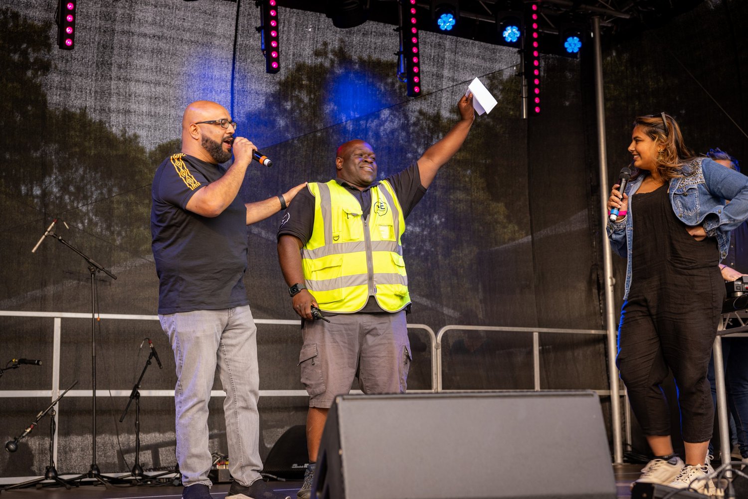 Think Events director on stage